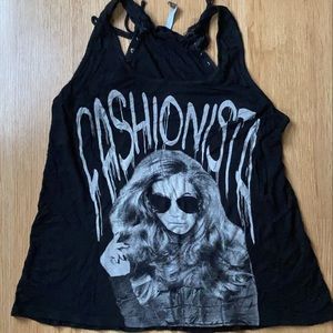Fashionista Print Tank Top